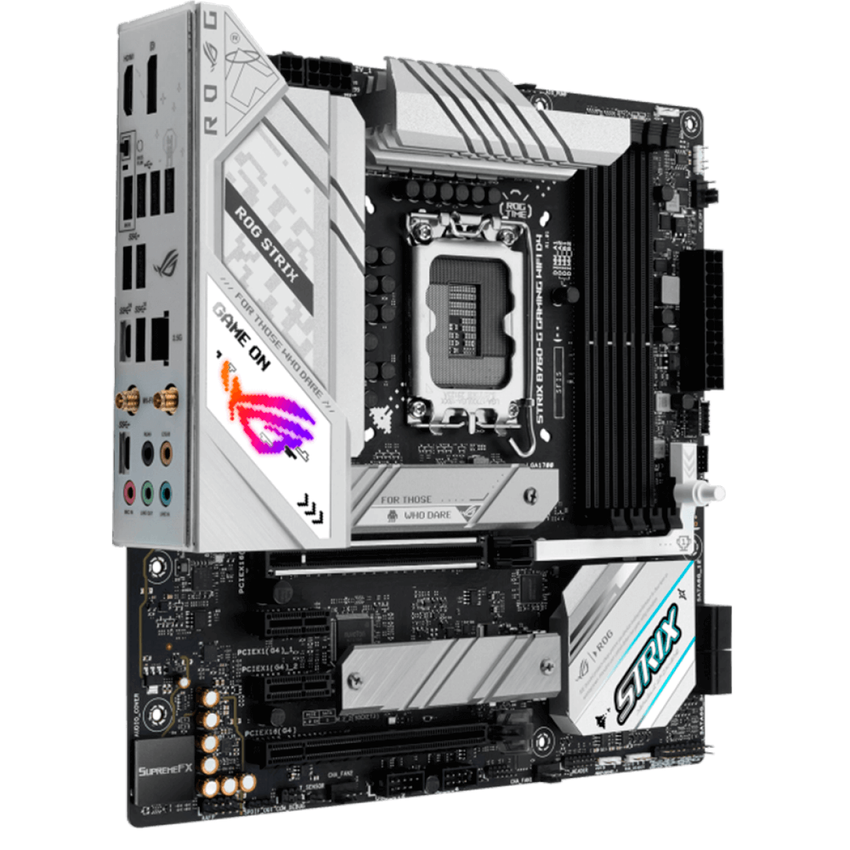 Placa Mãe Asus ROG STRIX B760-G Gaming WIFI D4, Chipset B760, Intel LGA 1700, M-ATX, DDR4, 90MB1DE0-M1EAY0