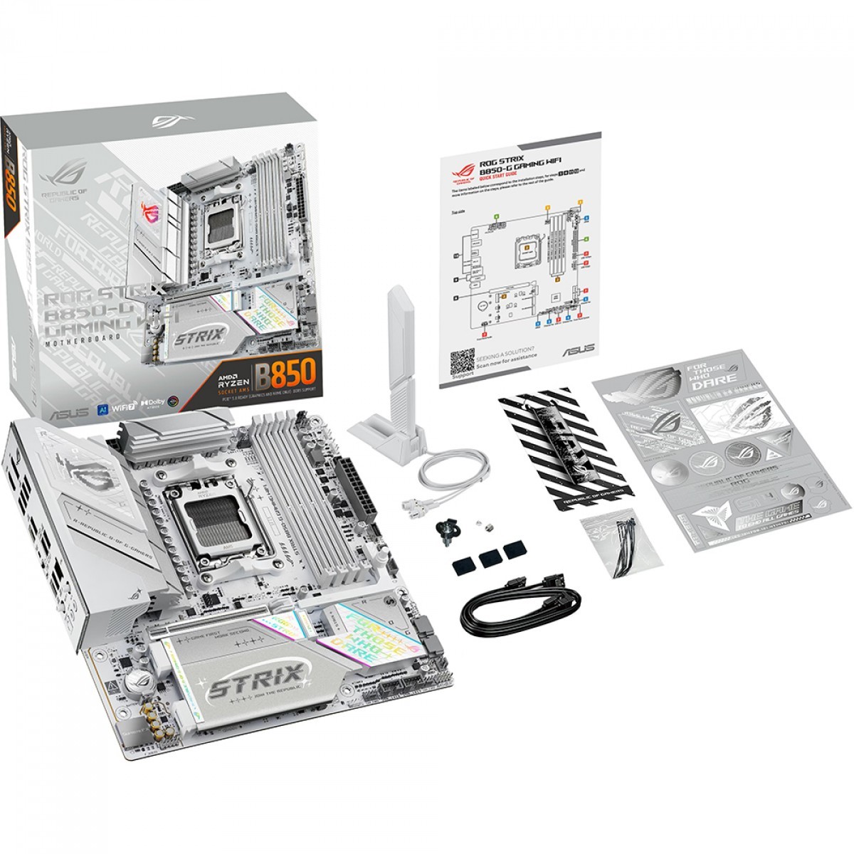 Placa Mãe Asus Rog Strix B850-G GAMING WIFI, Chipset B850, AMD AM5, mATX, DDR5, 90MB1M30-M0EAY0