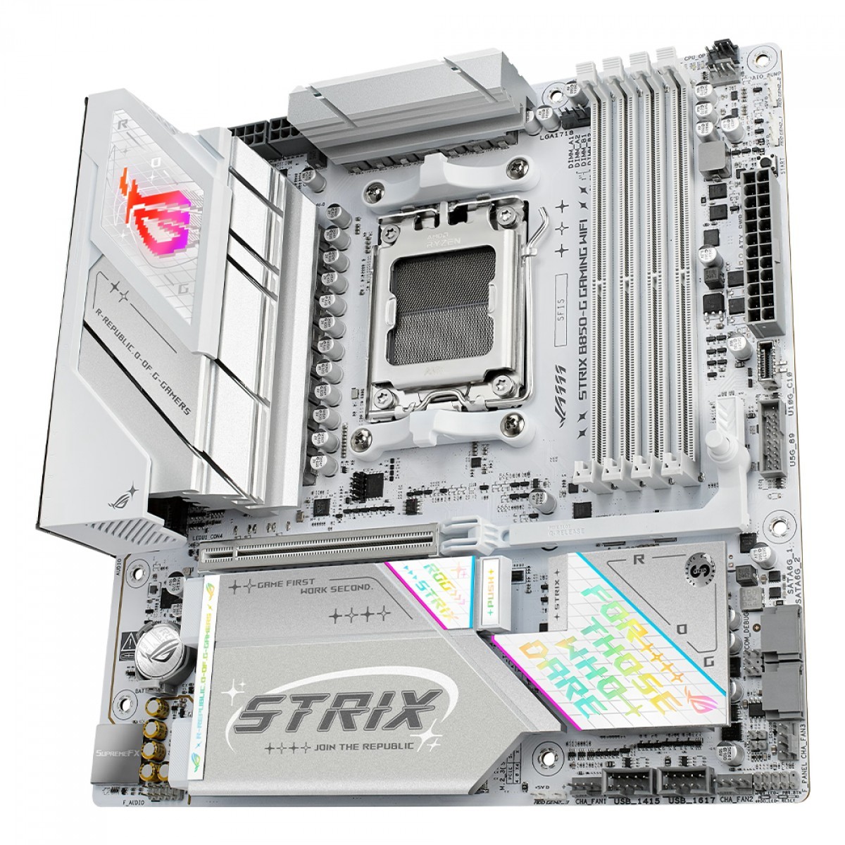 Placa Mãe Asus Rog Strix B850-G GAMING WIFI, Chipset B850, AMD AM5, mATX, DDR5, 90MB1M30-M0EAY0