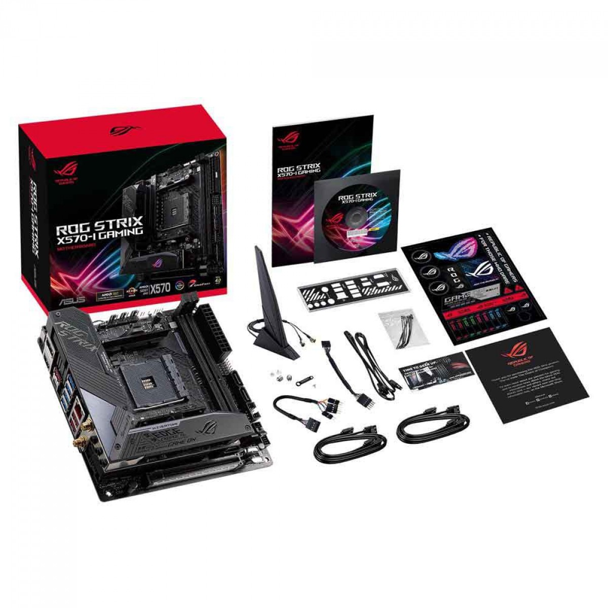 Placa Mãe Asus ROG Strix X570-I Gaming, Chipset X570, AMD AM4, Mini ITX, DDR4, 90MB1140-M0EAY0