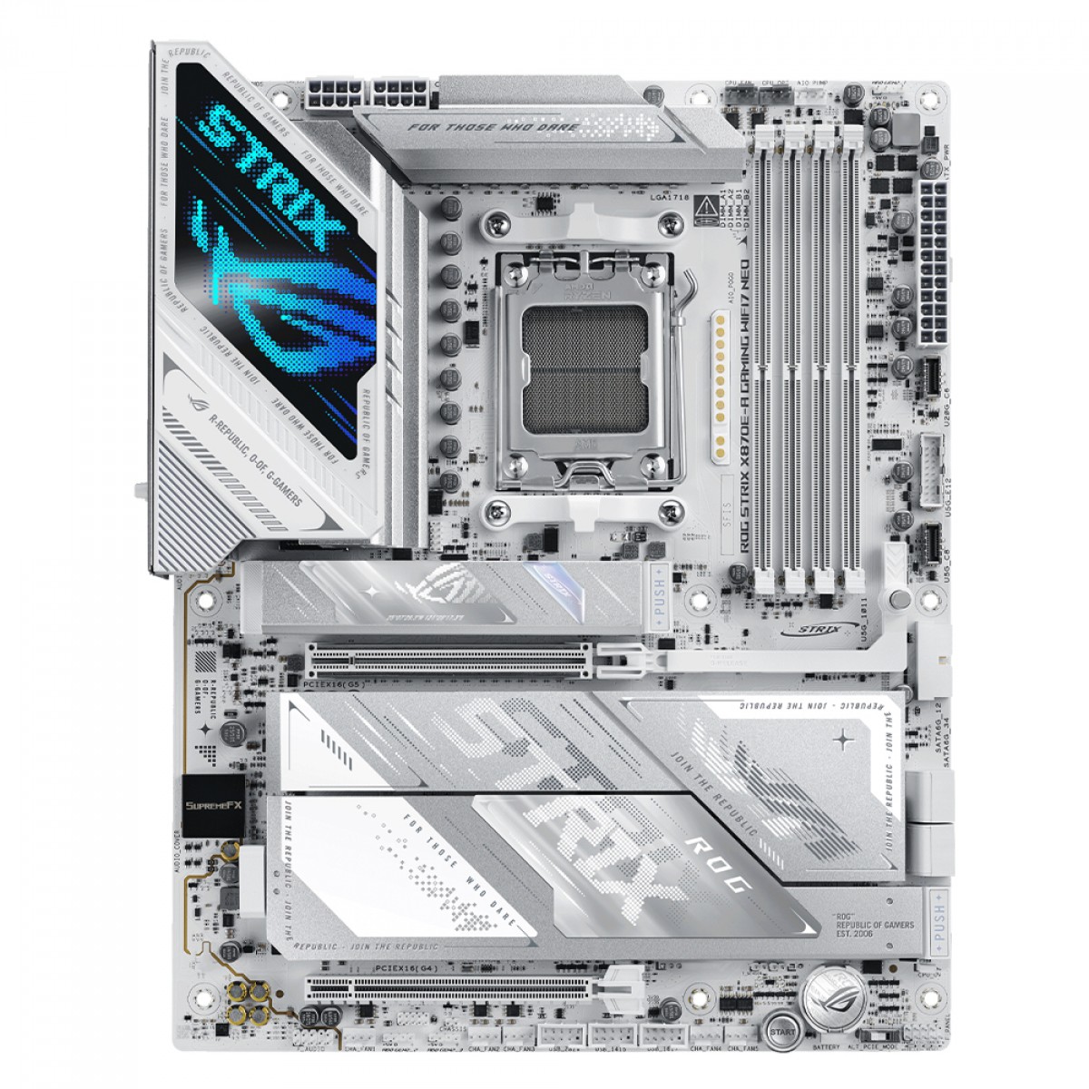 Placa Mãe Asus ROG Strix X870E-A Gaming WIFI7 NEO, Chipset B850, AMD AM5, ATX, DDR5