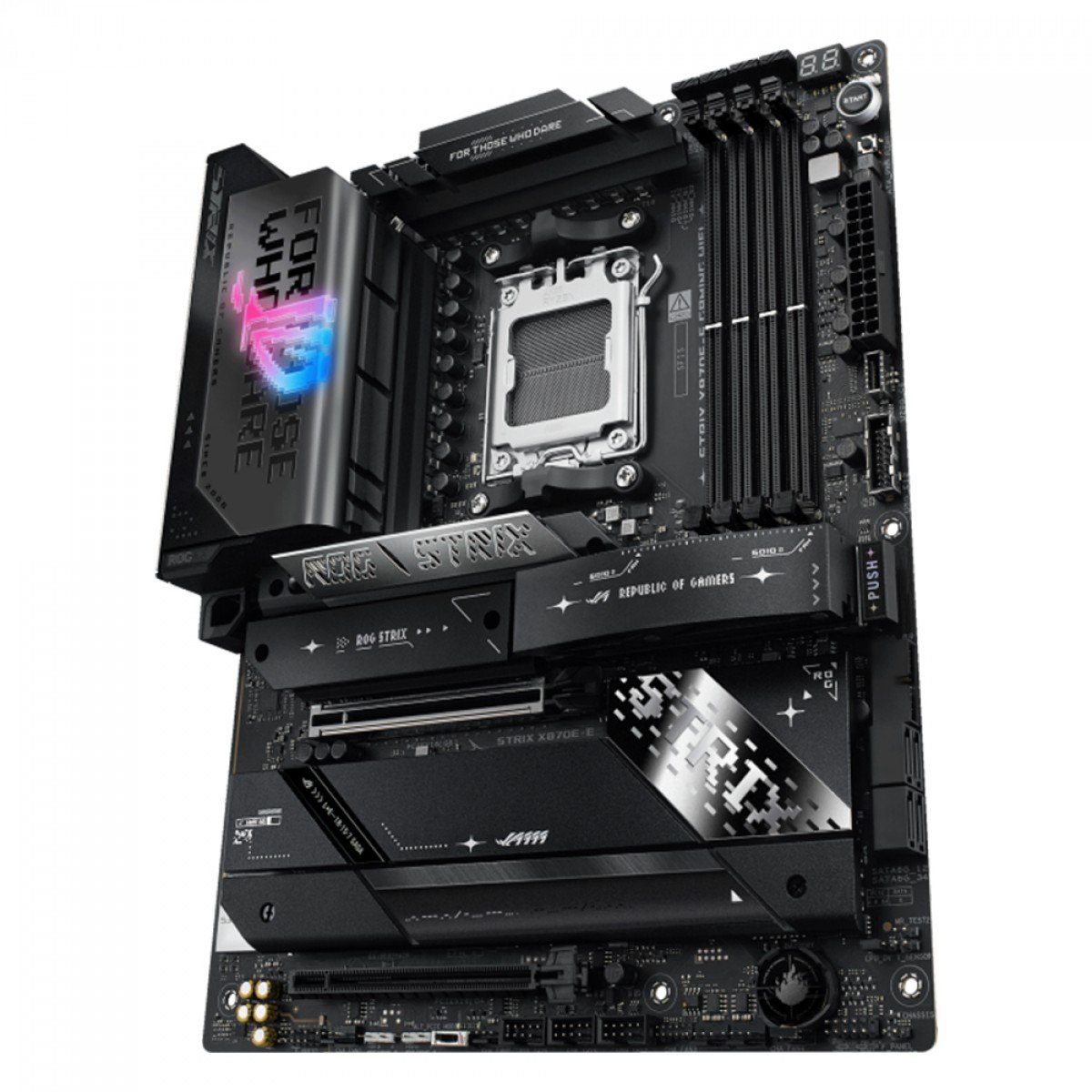 Placa Mãe Asus ROG Strix X870E-E Gaming WiFi, Chipset X870E, AMD AM5, ATX, DDR5