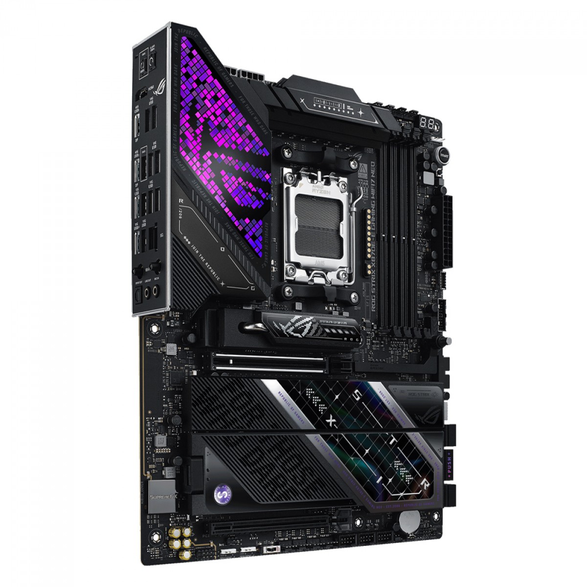 Placa Mãe Asus ROG Strix X870E-E Gaming WIFI7 NEO, Chipset X870, AMD AM5, ATX, DDR5