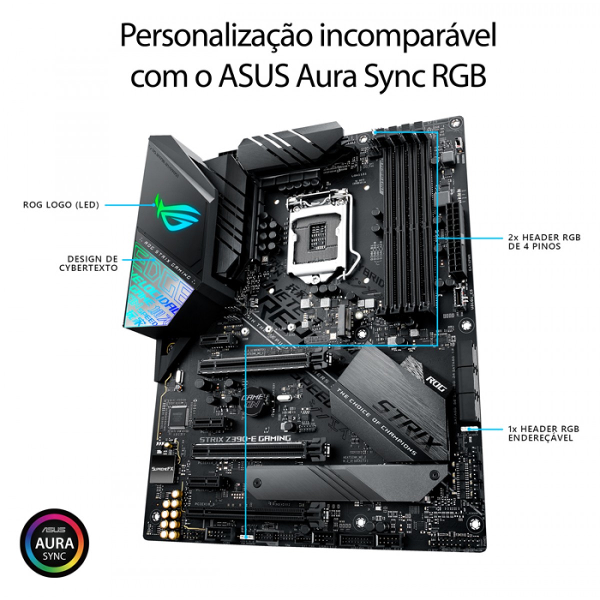 Placa Mãe Asus Rog Strix Z390-F Gaming, Chipset Z390, Intel LGA 1151, ATX, DDR4