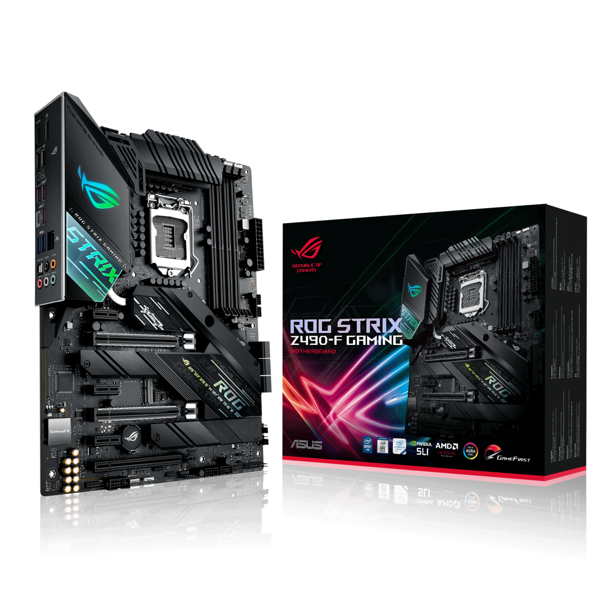 CPU Intel i9 10900k asus Z490-F DDR4-3200 Placa Mãe Asus Rog Strix Z490-F Gaming, Chipset Z490, Intel LGA
