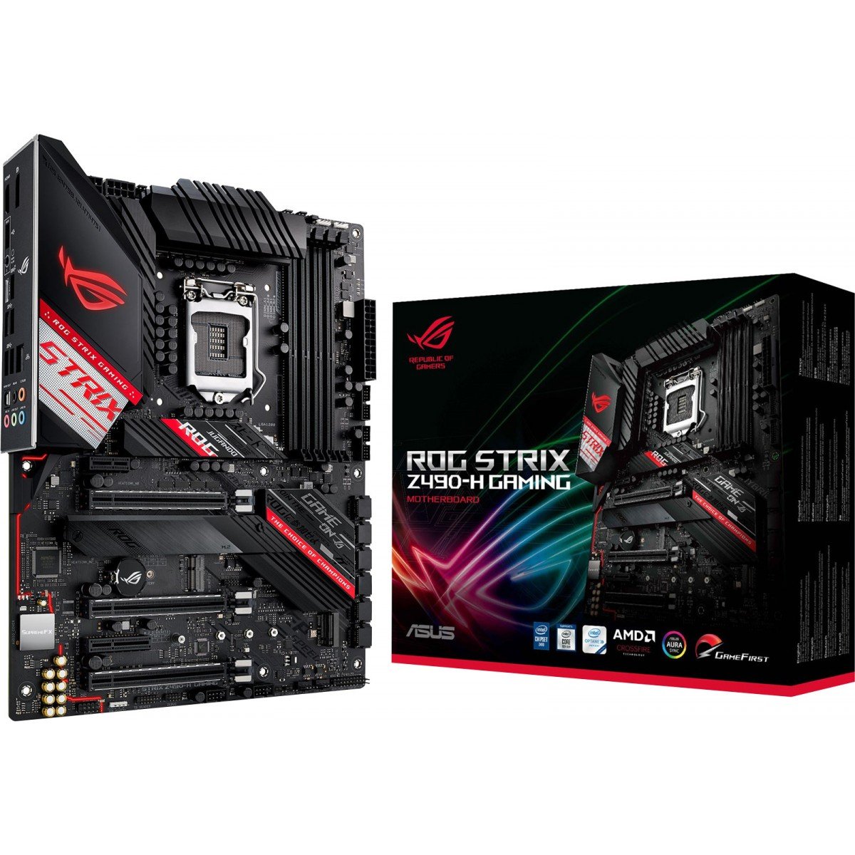 Placa Mãe Asus Rog Strix Z490-H Gaming, Chipset Z490, Intel LGA 1200, ATX, DDR4