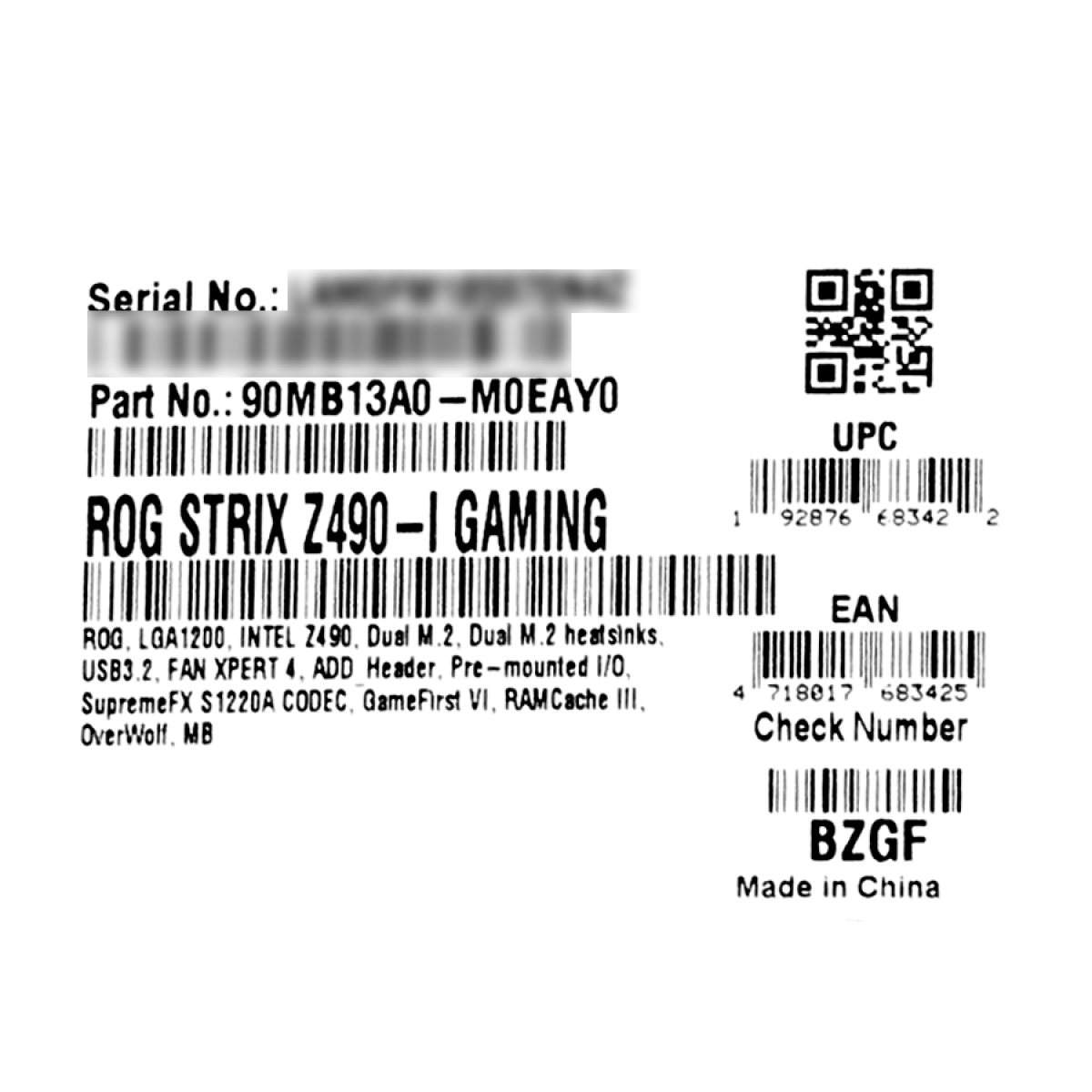 Placa Mãe Asus Rog Strix Z490-I Gaming Wi-fi, Chipset Z490, Intel LGA 1200, Mini-ITX, DDR4, 90MB13A0-M0EAY0