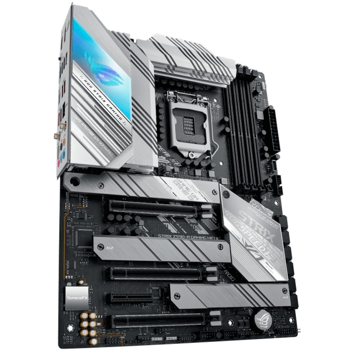 Placa Mãe Asus ROG STRIX Z590-A GAMING WIFI, Chipset Z590, Intel LGA 1200, ATX, DDR4, 90MB1660-M0EAY0