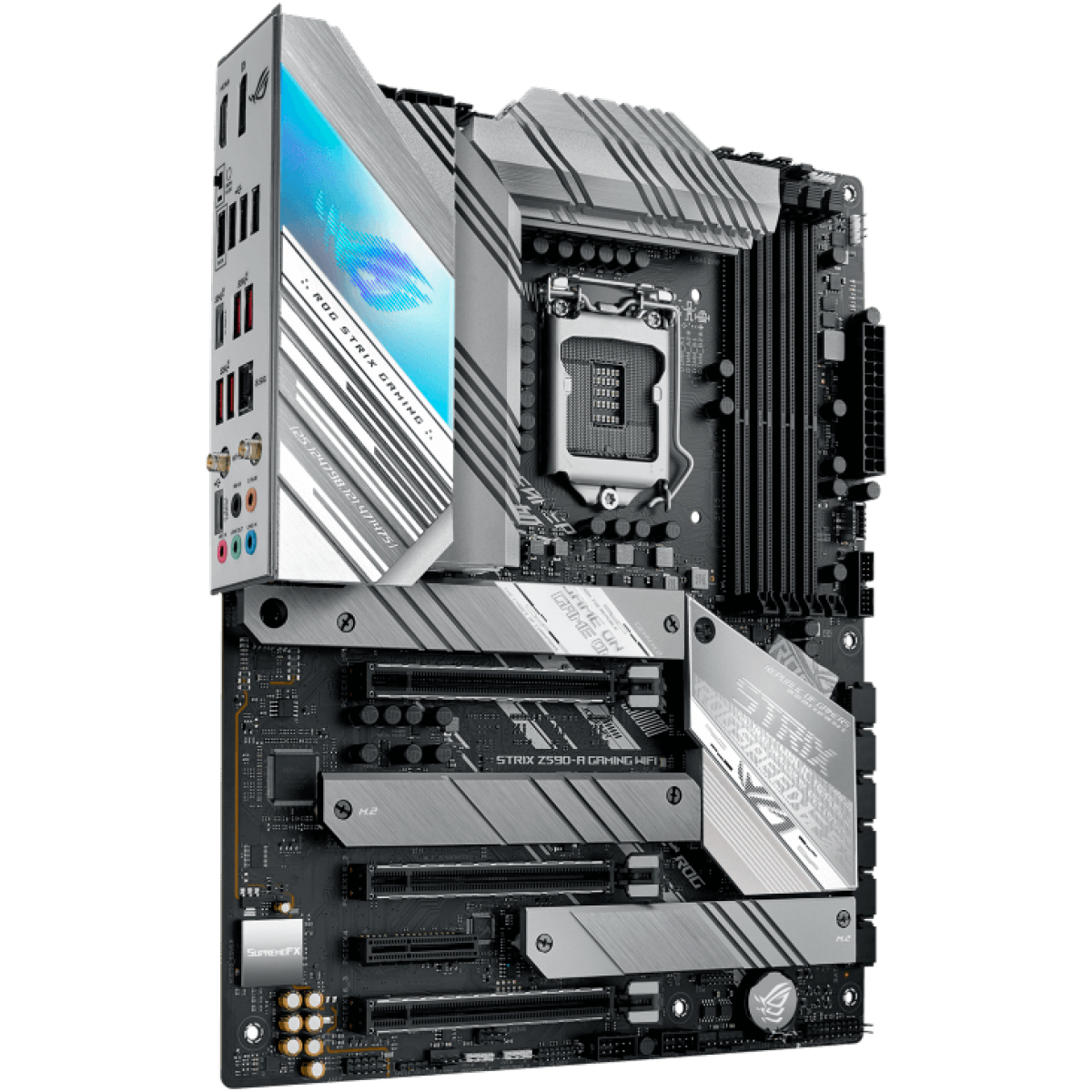 Placa Mãe Asus ROG STRIX Z590-A GAMING WIFI, Chipset Z590, Intel LGA 1200, ATX, DDR4, 90MB1660-M0EAY0