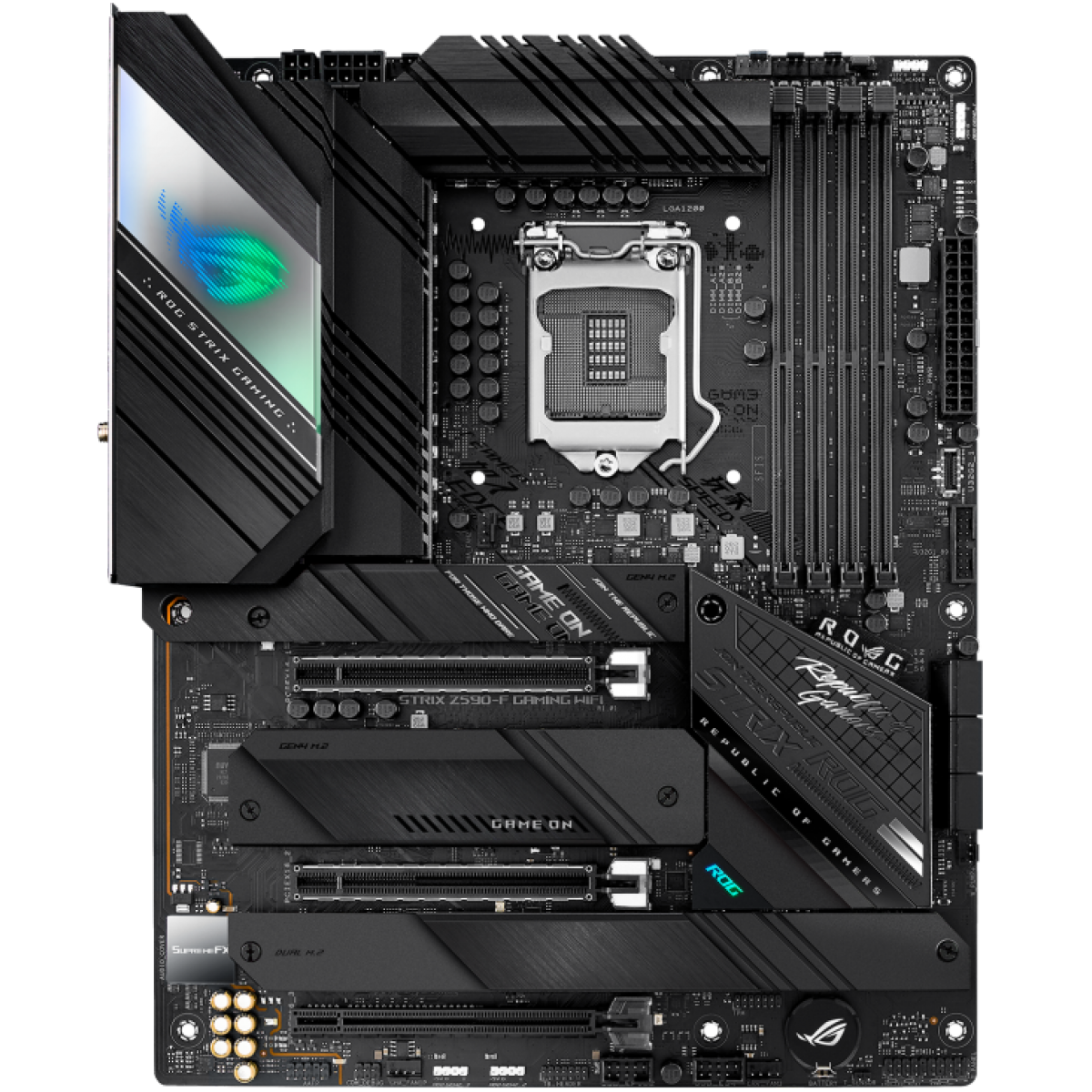 Placa Mãe Asus ROG STRIX Z590-F Gaming WIFI, Chipset Z590, Intel LGA 1200, ATX, DDR4, 90MB1630-M0EAY0