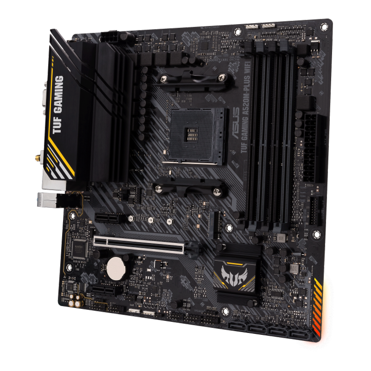 Placa Mãe Asus TUF Gaming A520M-PLUS WIFI, Chipset A520, AMD AM4, mATX, DDR4, 90MB17F0-M0EAY0