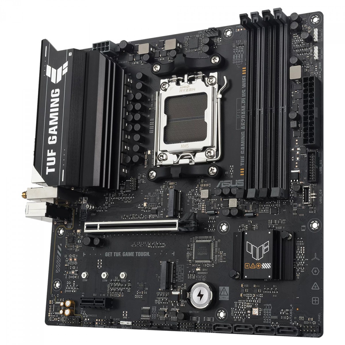 Placa Mãe Asus TUF Gaming A620AM-PLUS WiFi, Chipset A620, AMD AM5, mATX, DDR5