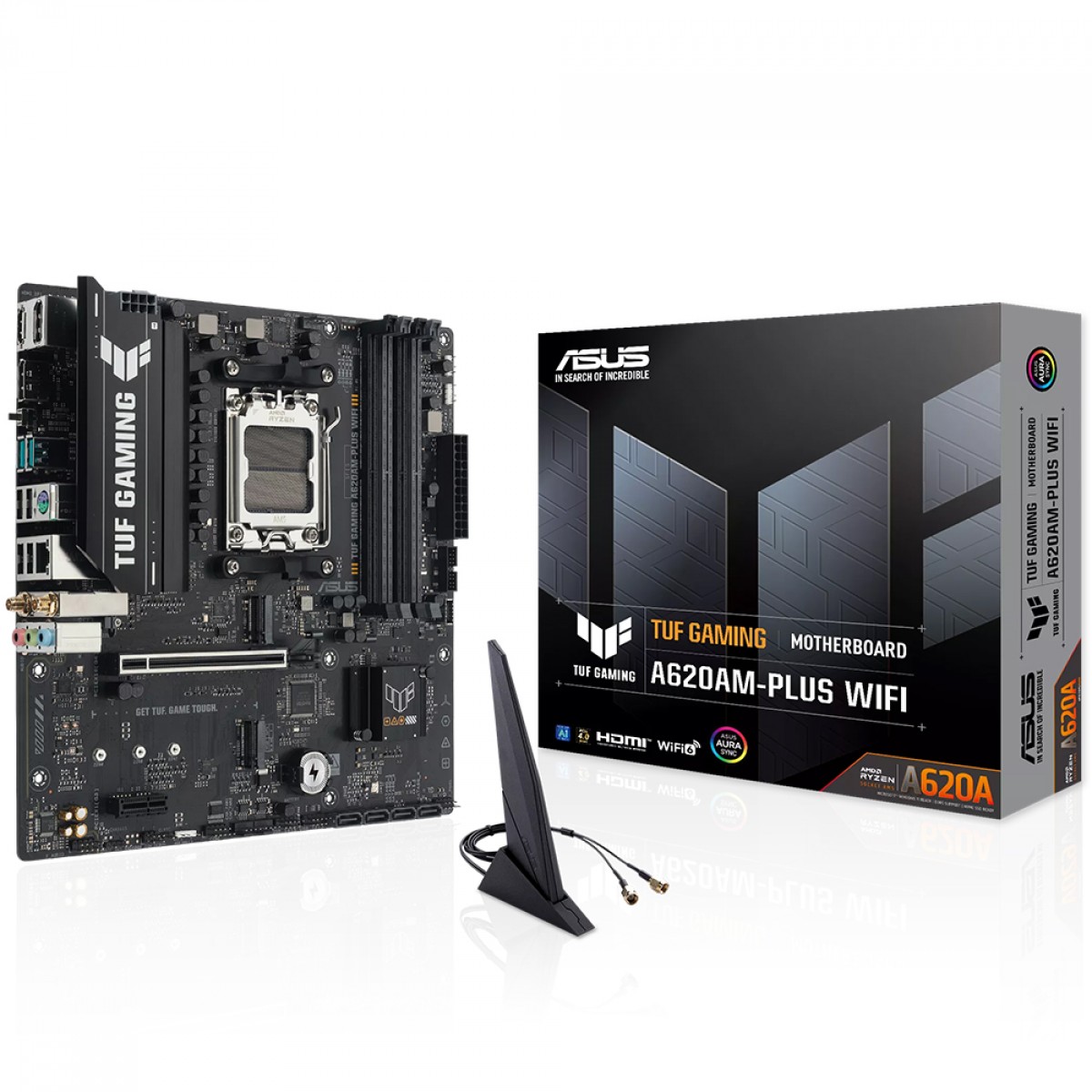 Placa Mãe Asus TUF Gaming A620AM-PLUS WiFi, Chipset A620, AMD AM5, mATX, DDR5