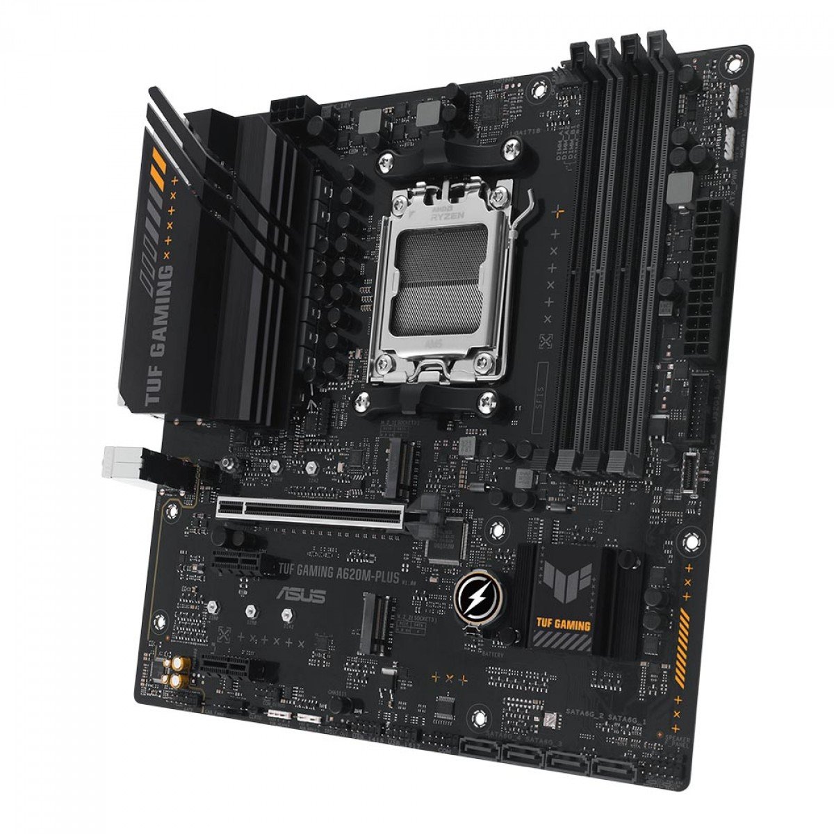 Placa Mãe Asus TUF Gaming A620M-PLUS, Chipset A620, AMD AM5, m-ATX, DDR5, 90MB1EZ0-M0EAY0