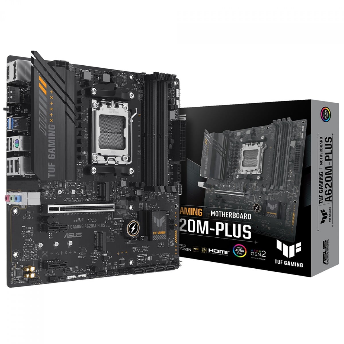 Placa Mãe Asus TUF Gaming A620M-PLUS, Chipset A620, AMD AM5, m-ATX, DDR5, 90MB1EZ0-M0EAY0