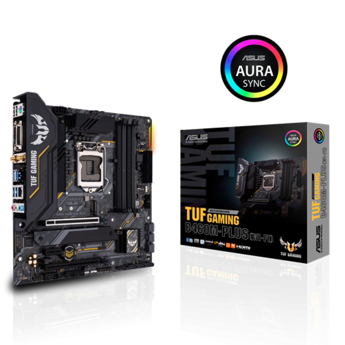 Placa Mãe Asus TUF GAMING B460M-PLUS WI-FI, Chipset B460, Intel LGA 1200, mATX, DDR4, 90MB1440-M0EAY0
