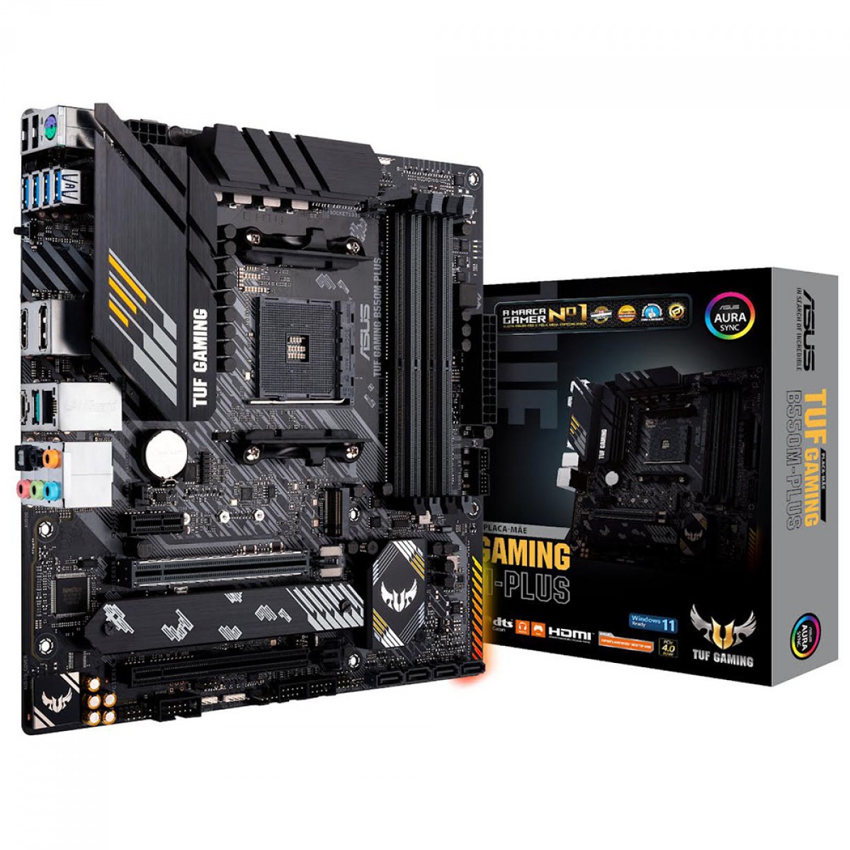 Placa Mãe Asus TUF Gaming B550M-Plus, Chipset B550, AMD AM4, mATX⚔ ...