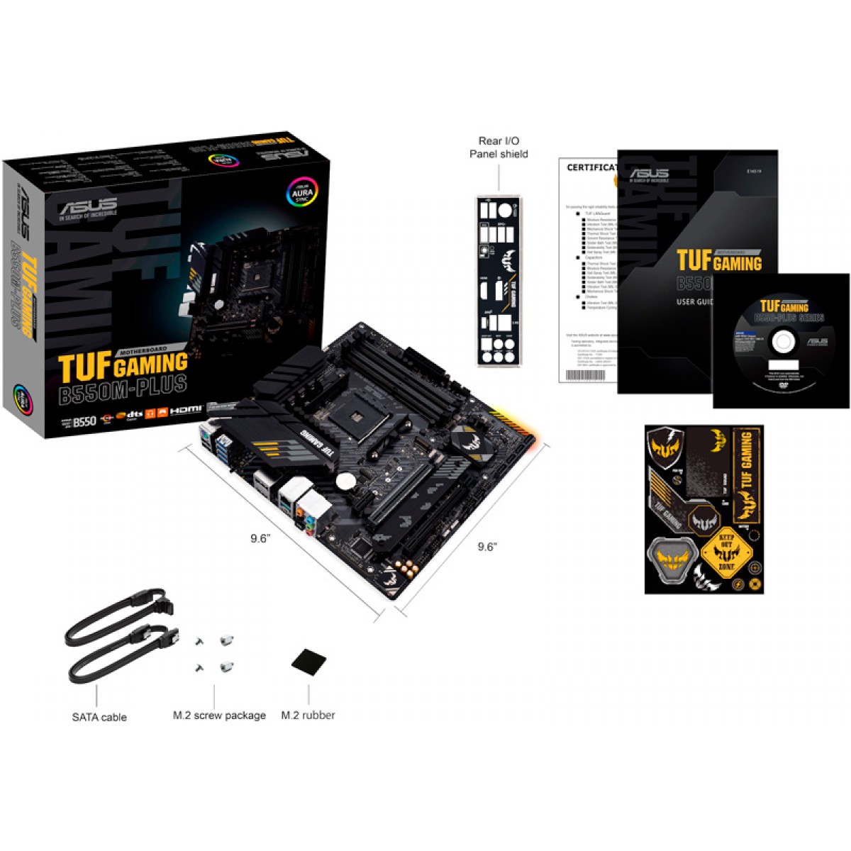 Placa Mãe Asus TUF Gaming B550M-Plus, Chipset B550, AMD AM4, mATX, DDR4, 90MB14A0-C1BAY0