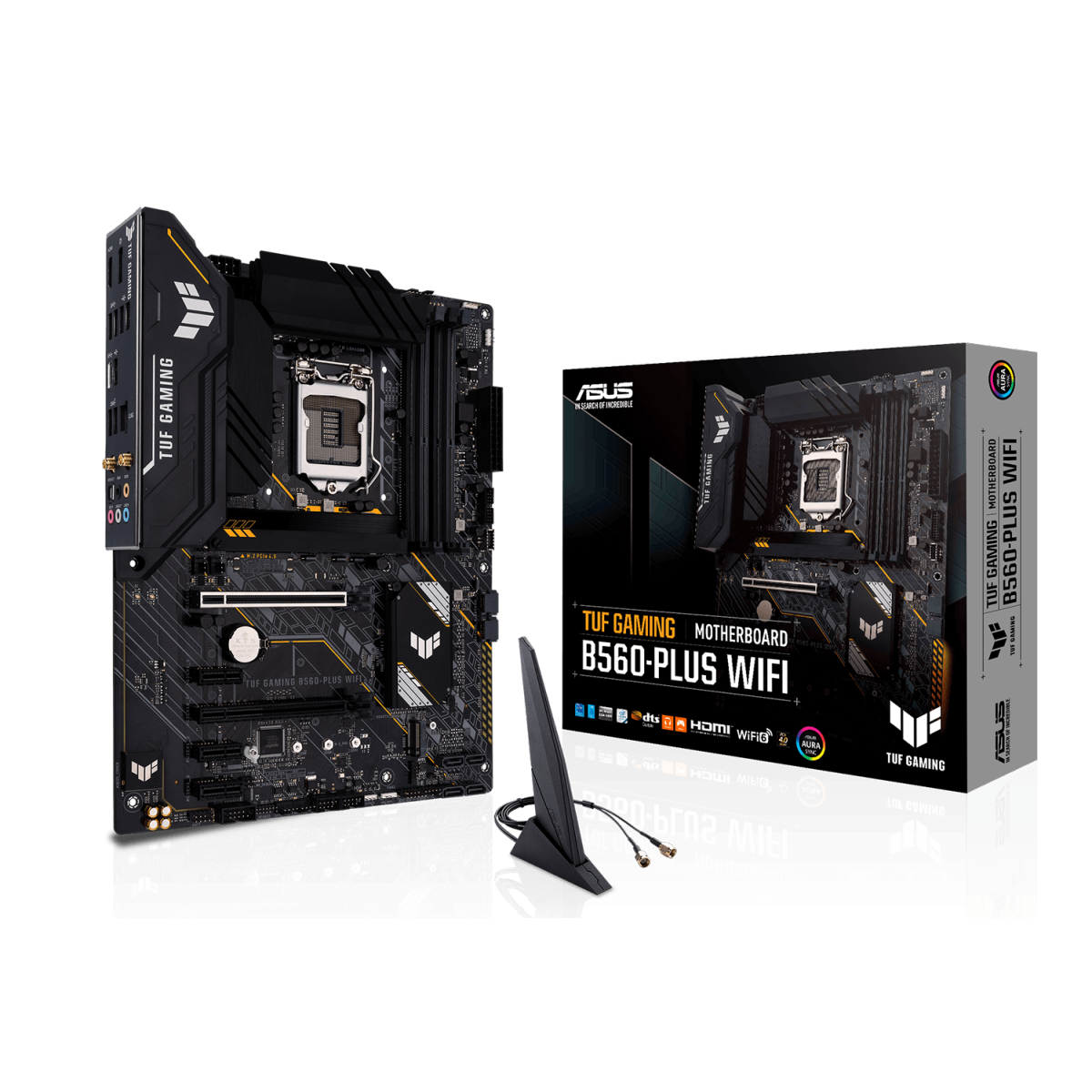 Placa Mãe ASUS TUF GAMING B560-PLUS WIFI, Chipset B560, Intel LGA 1200, ATX, DDR4, 90MB1740-M0EAY0