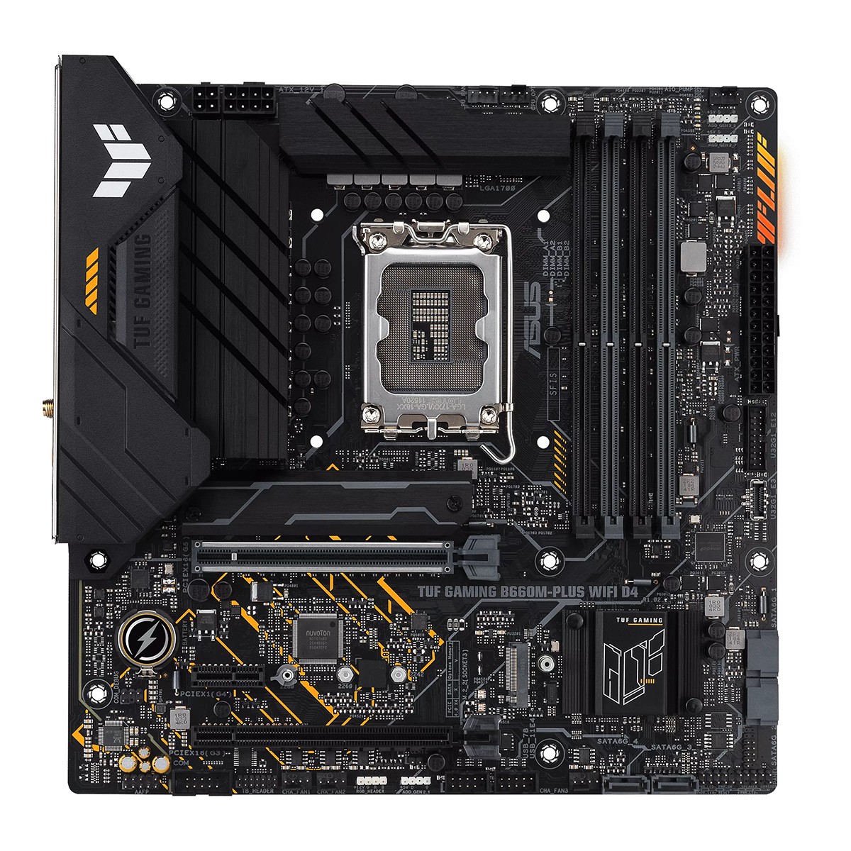 Placa Mãe Asus TUF Gaming B660M-PLUS WiFi D4, Chipset B660, Intel LGA 1700, mATX, DDR4, 90MB1930-M0EAY0