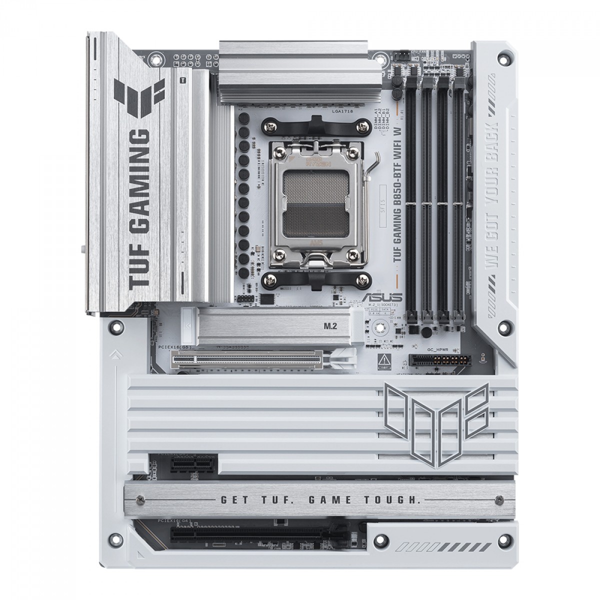 Placa Mãe Asus TUF Gaming B850-BTF WIFI W, Chipset B850, AMD AM5, ATX, DDR5, Branco, 90MB1KW0-M0EAY0