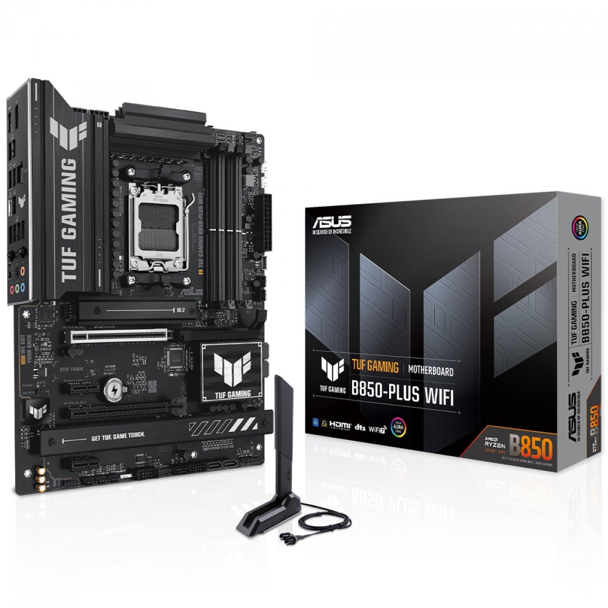 Placa Mãe Asus TUF Gaming B850-PLUS WIFI, Chipset B850, AMD AM5, ATX, DDR5, 90MB1J30-M0EAY0