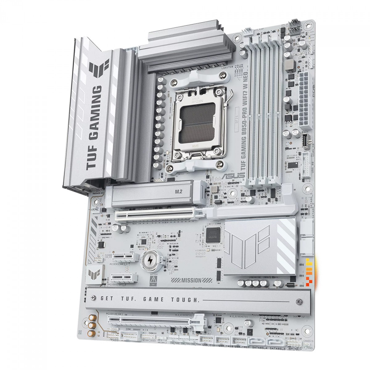 Placa Mãe Asus TUF Gaming B850-PRO WIFI7 NEO, Chipset B850, AMD AM5, ATX, DDR5, Branca