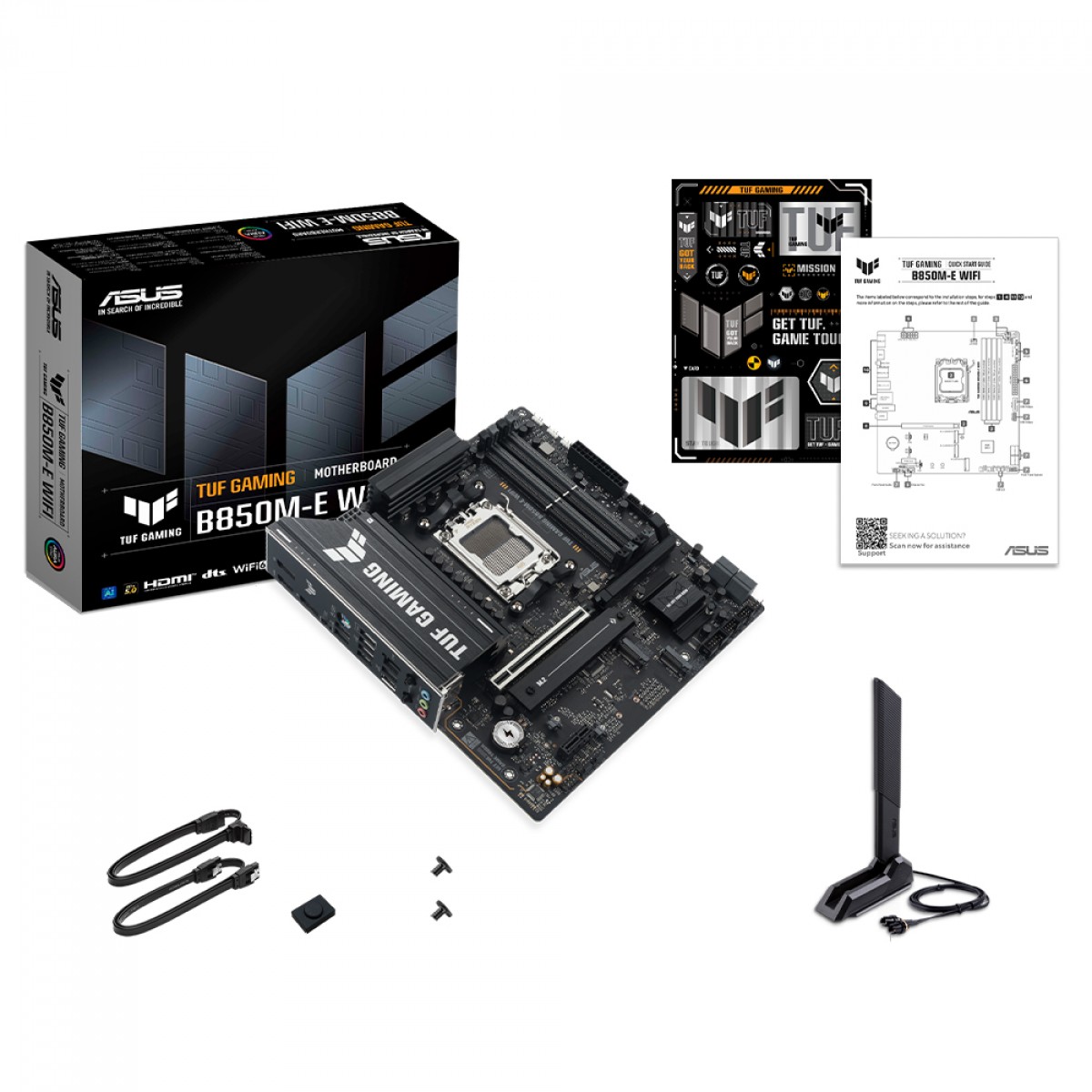 Placa Mãe Asus TUF-Gaming B850M-E WIFI, Chipset B850, AMD AM5, MATX, DDR5, 90MB1LS0-M0EAY0