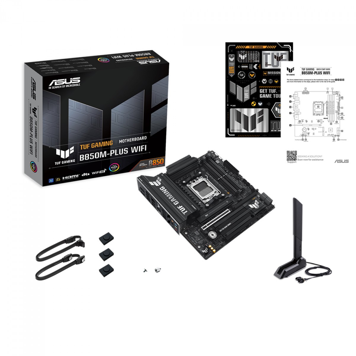 Placa Mãe Asus TUF-Gaming B850M-Plus WIFI, Chipset B850, AMD AM5, MATX, DDR5