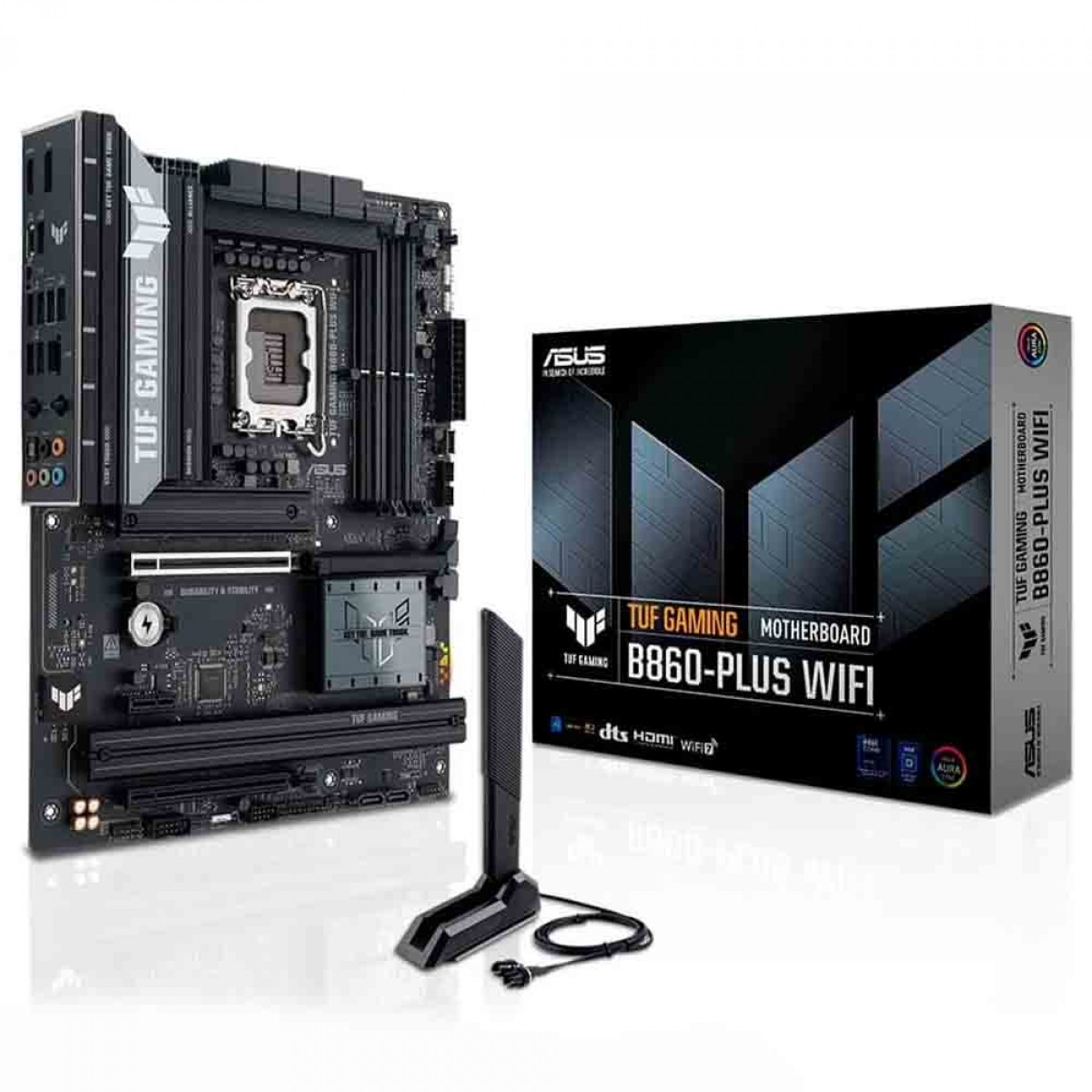 Placa Mãe Asus TUF Gaming B860-PLUS WIFI, Chipset B860, Intel LGA 1851, ATX, DDR5, 90MB1JL0-M0EAY0