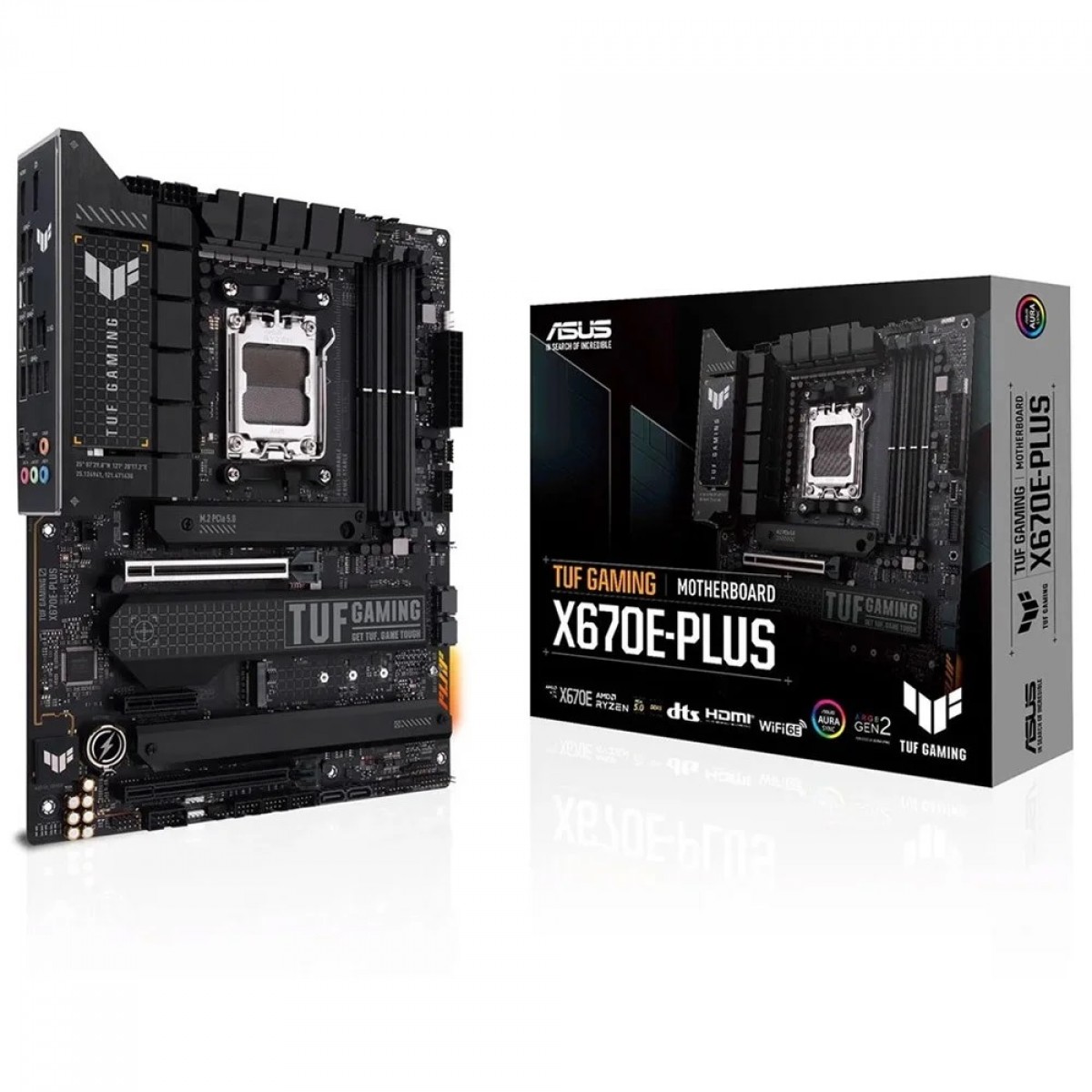 Placa Mãe Asus TUF Gaming X670E-PLUS, Chipset X670, AMD AM5, ATX, DDR5, 90MB1BJ0-C1BAY0