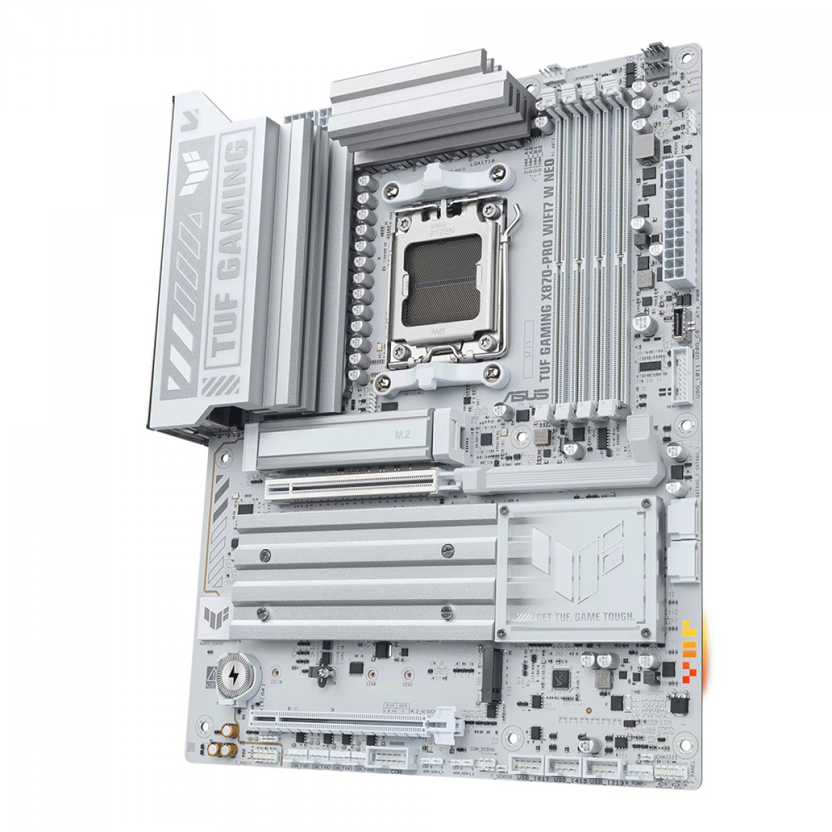 Placa Mãe Asus TUF Gaming X870-PRO WIFI7 W NEO, Chipset X870, AMD AM5, ATX, DDR5, Branca
