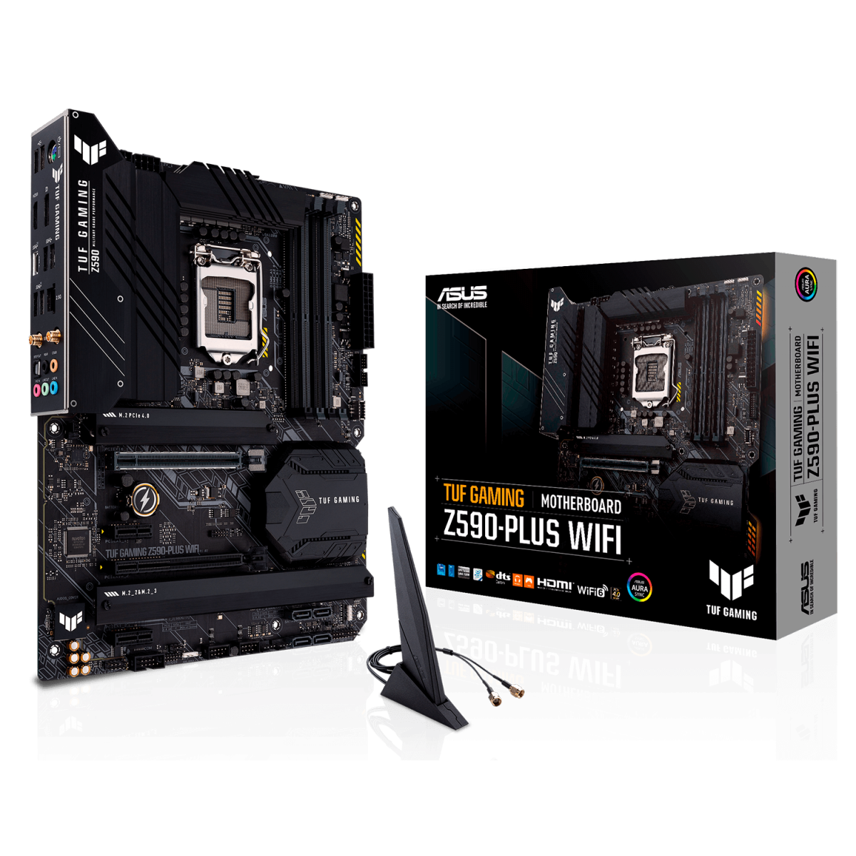 Placa Mãe ASUS TUF Gaming Z590-PLUS WIFI, Chipset Z590, Intel LGA 1200, ATX, DDR4, 90MB16C0-M0EAY0