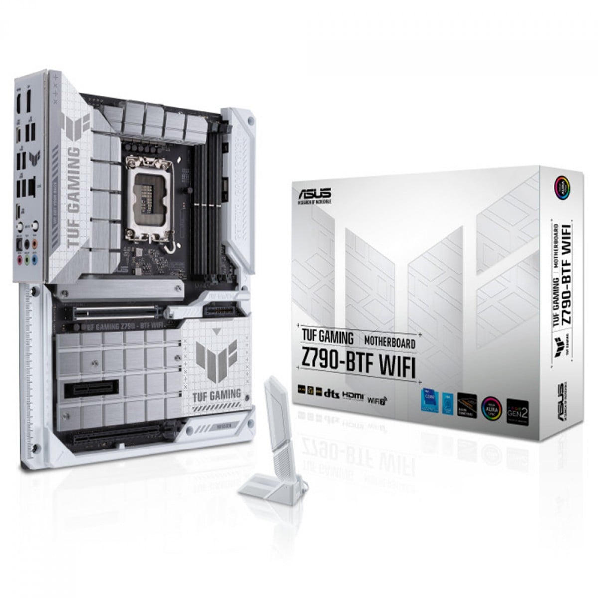 新品未使用 ASUS TUF GAMING Z790-BTF WIFI Placa Mãe Asus TUF Gaming Z790-BTF WiFi, Chipset Z790, Intel