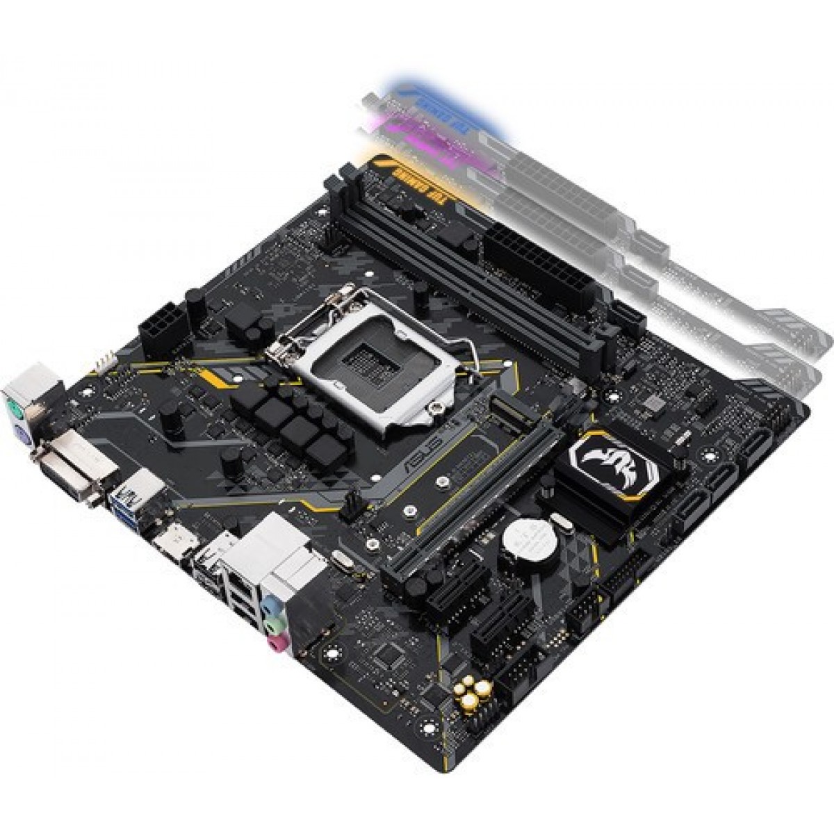 Placa Mãe Asus TUF H310M-Plus Gaming, Chipset H310, Intel LGA 1151, mATX, DDR4 - Open Box - Com marcas de uso, garantia 3 meses.