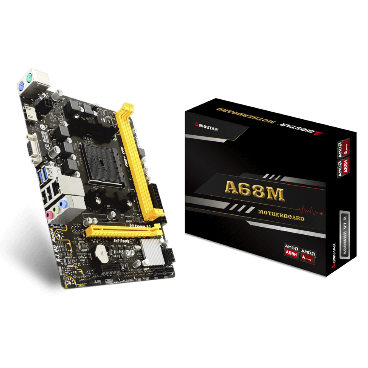 Placa Mãe Biostar A68MHE, Chipset A68H, AMD FM2+, mATX, DDR3