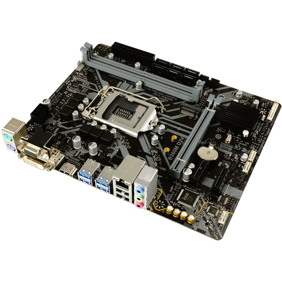 Placa Mãe Biostar B360M D2V, Chipset B360, Intel LGA 1151, mATX, DDR4