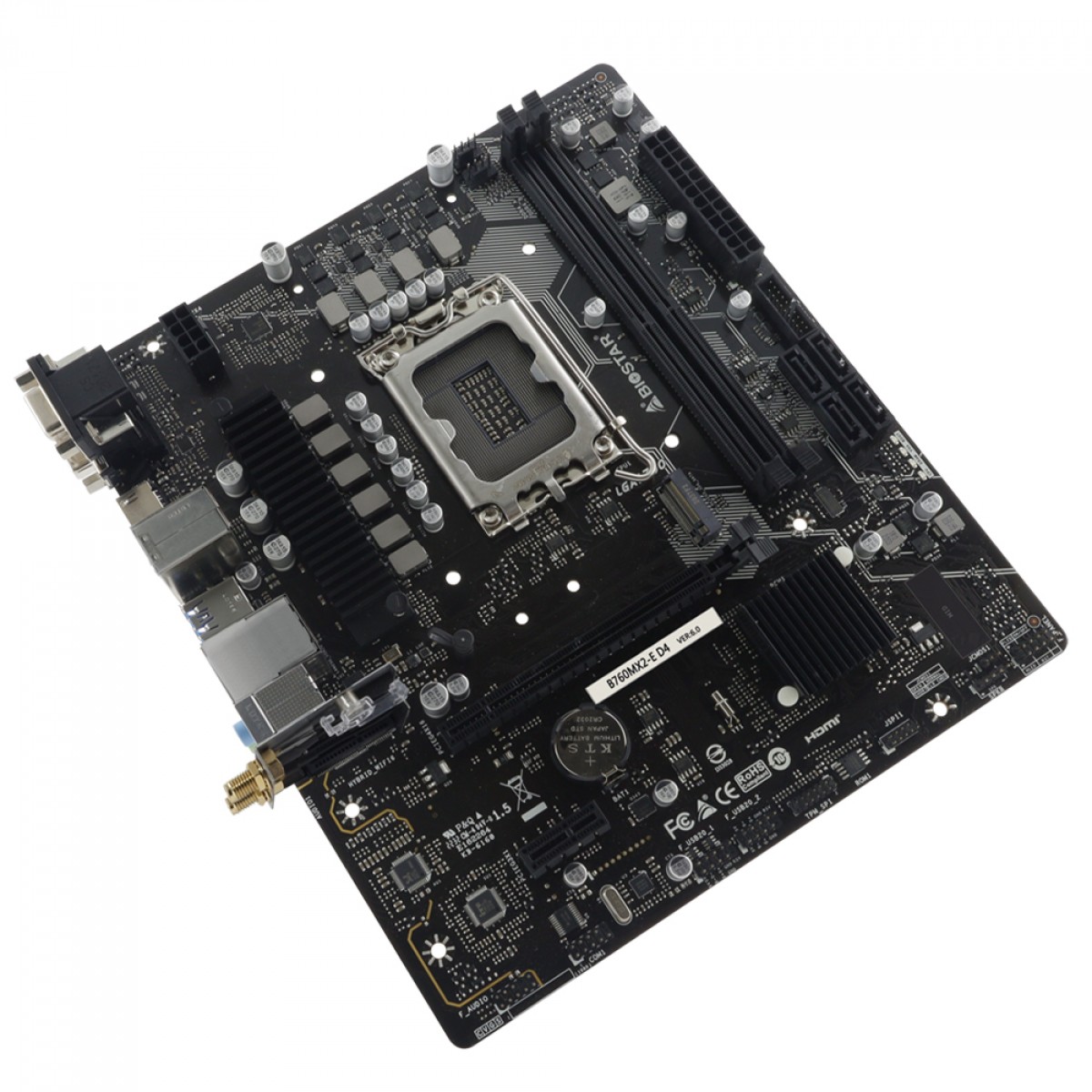 Placa Mãe Biostar B760MX2-E D4, Chipset B760, Intel LGA 1700, MATX, DDR4