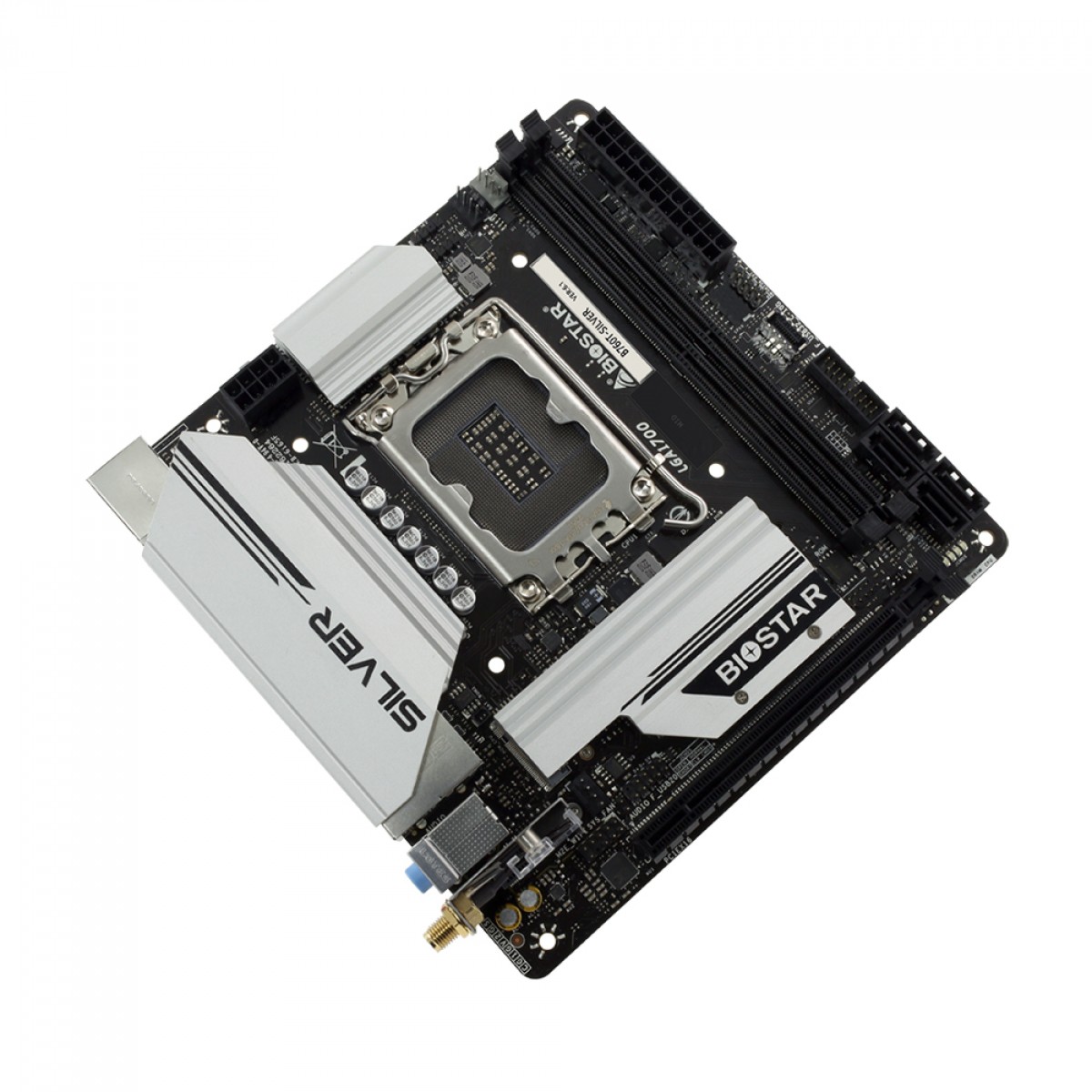 Placa Mãe Biostar B760T-SILVER, Chipset B760, Intel LGA 1700, Mini-ITX, DDR5 - Open Box