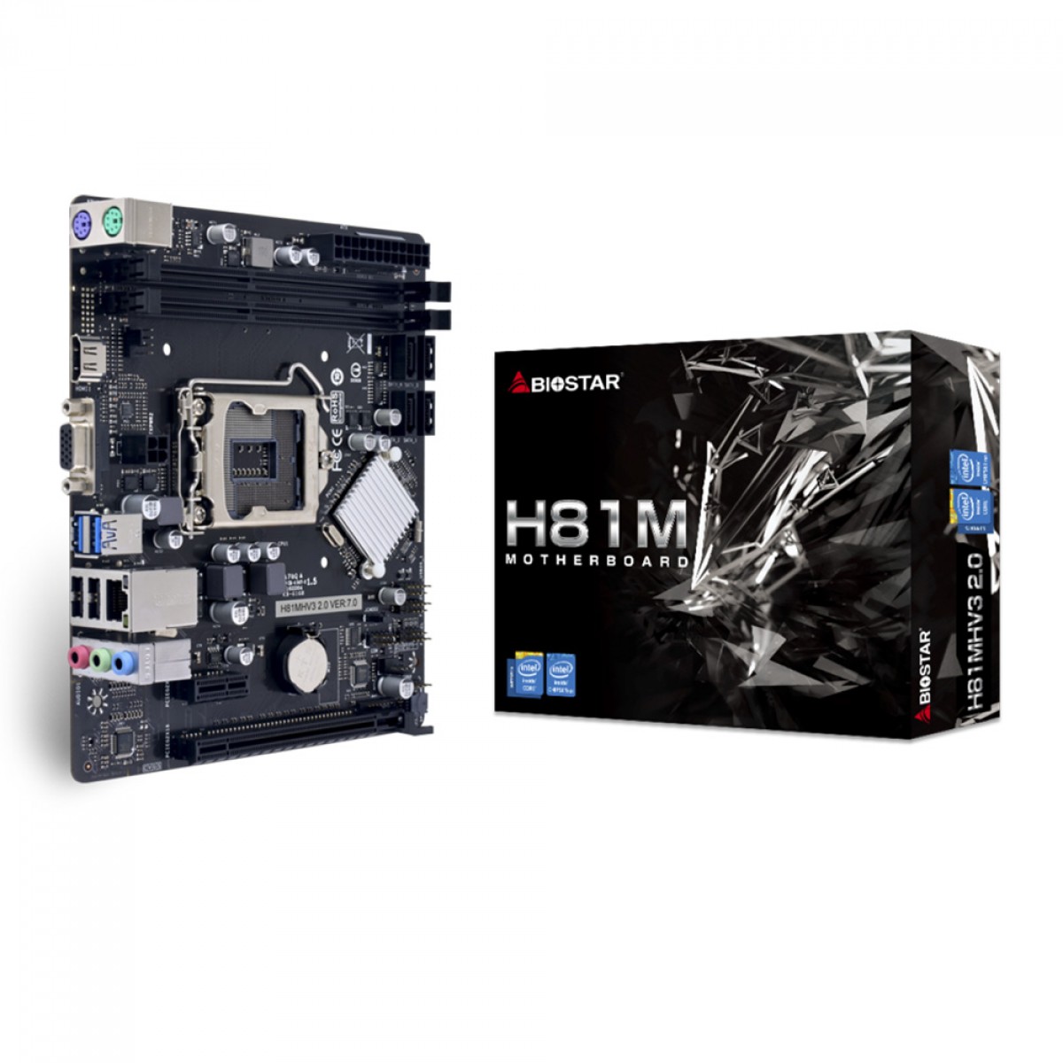 Placa Mãe Biostar H81MHV3 2.0, Chipset H81, LGA 1150, Micro ATX, DDR3