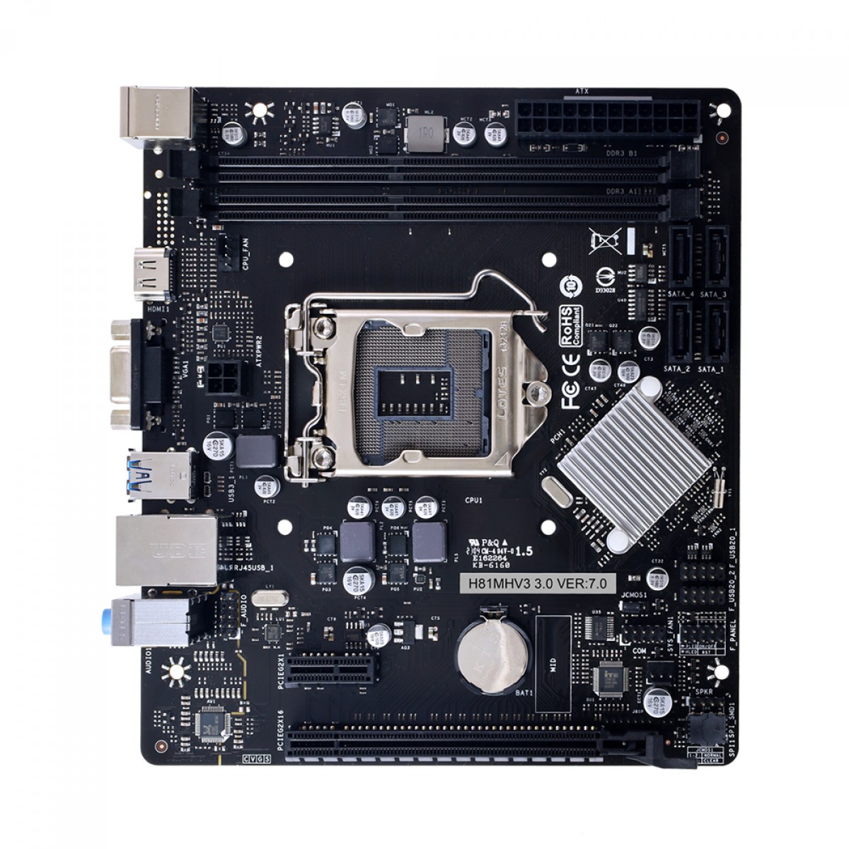 Placa Mãe Biostar H81MHV3 3.0, Chipset H81, Intel LGA 1150, Micro ATX, DDR3