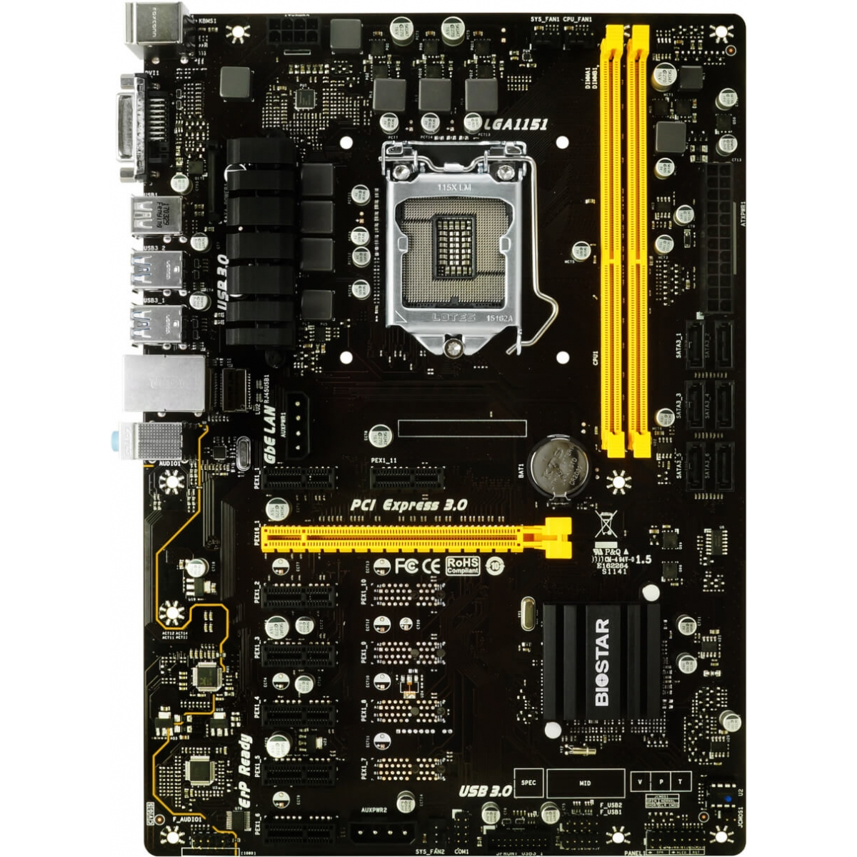 Placa Mãe Biostar PRO TB250BTC+, Chipset B250, Intel LGA 1151, ATX, DDR4