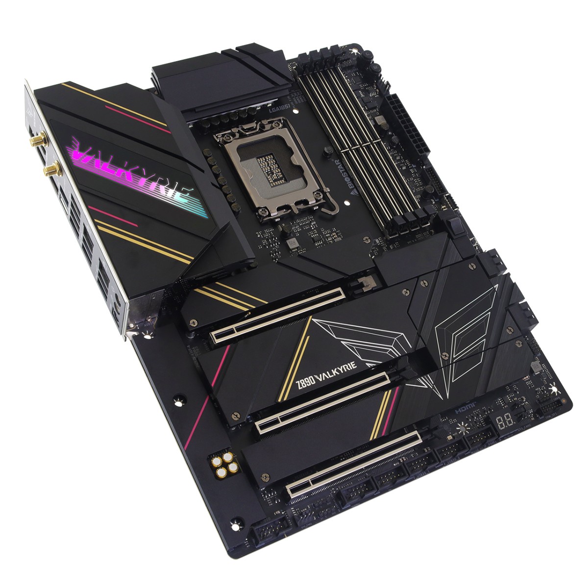 Placa Mãe Biostar Z890 Valkyrie, Chipset Z890, Intel LGA 1851, ATX, DDR5, IZ89AADT-R01-BS215D