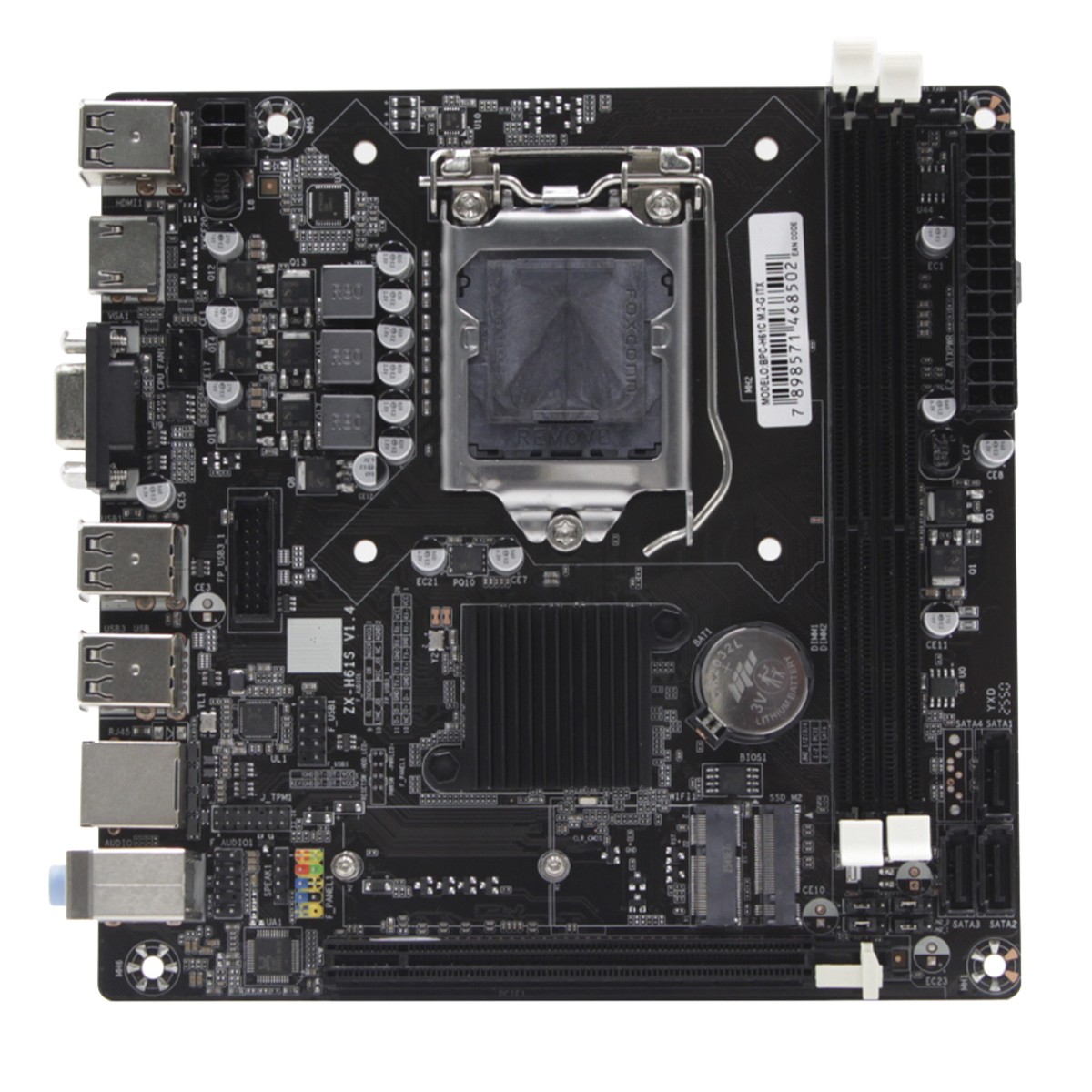 Placa Mãe Brazil PC H61, Chipset H61, M-ITX, DDR3, Intel LGA 1155, BPC-H61C M.2-G ITX