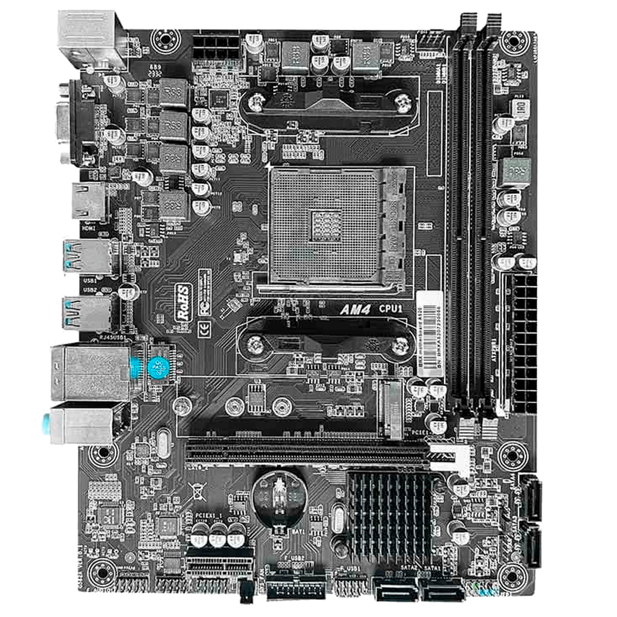 Placa Mãe BRX A320, Chipset A320, AMD AM4, MATX, DDR4, A320BRX