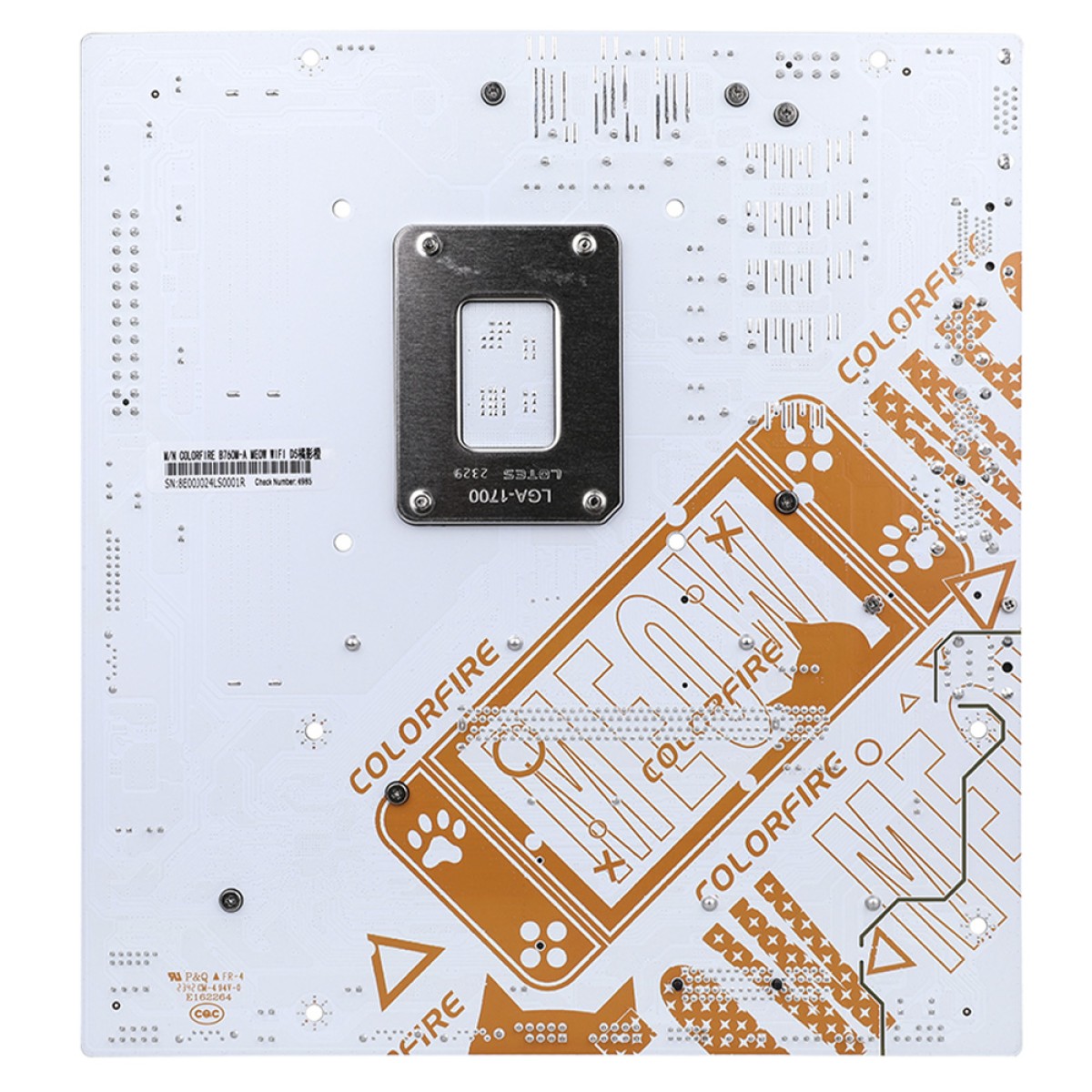 Placa Mãe ColorFire B760M-A MEOW WIFI D5 Orange, Chipset B760, Intel LGA 1700, MATX, DDR5