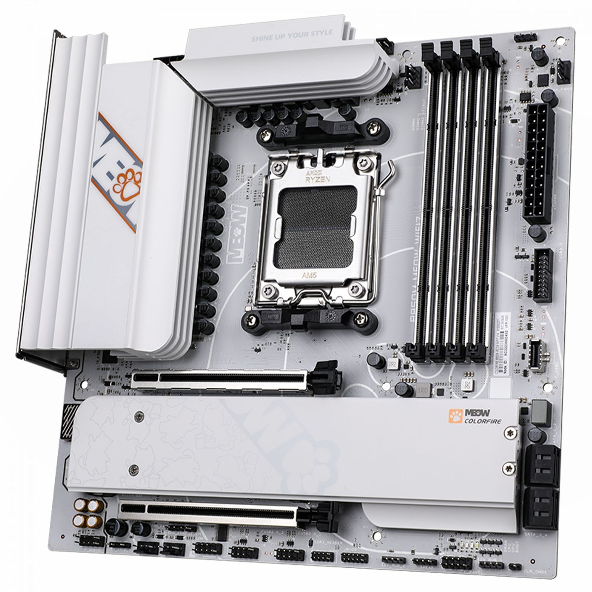 Placa Mãe Colorfire B850M-MEOW WIFI7 V14, Chipset B850, AMD AM5, MATX, DDR5