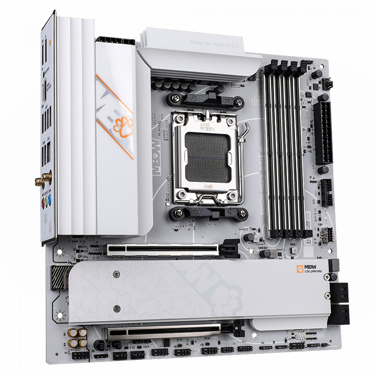 Placa Mãe Colorfire B850M-MEOW WIFI7 V14, Chipset B850, AMD AM5, MATX, DDR5