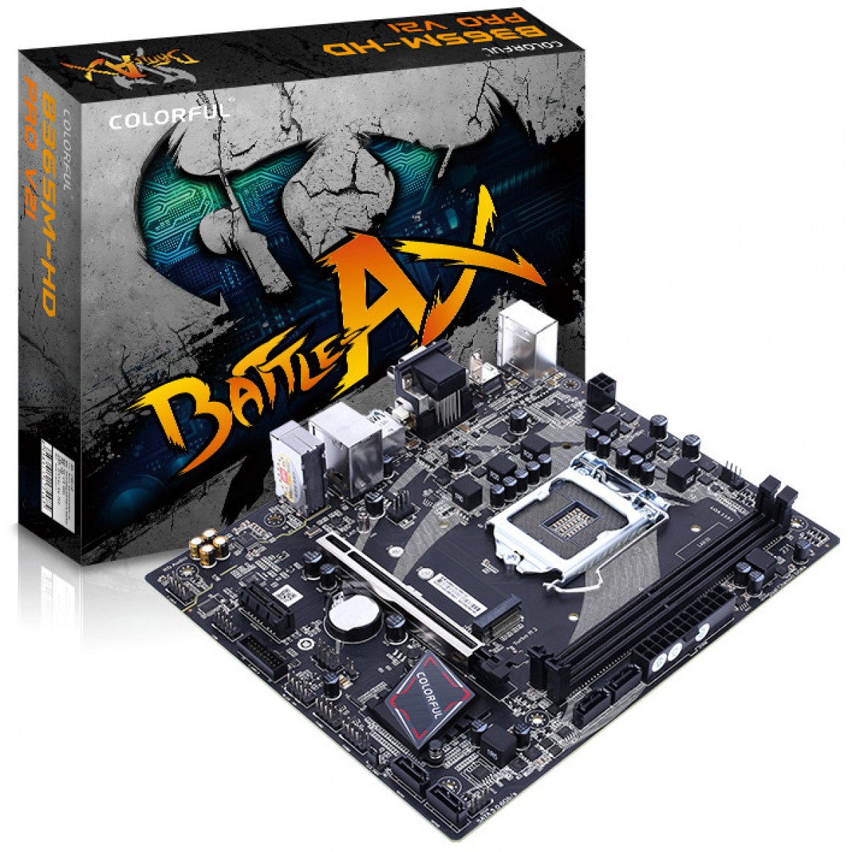 Placa Mãe Colorful BATTLE-AX B365M-HD PRO V21, Chipset B365, Intel LGA 1151, mAXT, DDR4, 110001204311
