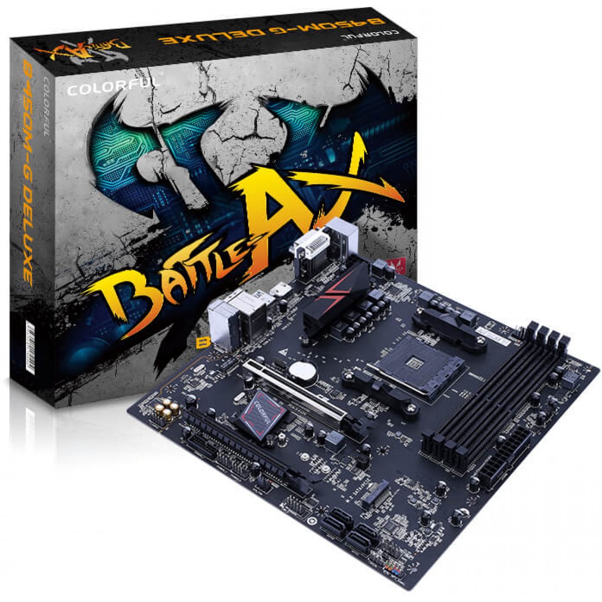 Placa Mãe Colorful Battle-AX B450M-G Deluxe V14, Chipset B450, AMD AM4, mATX, DDR4